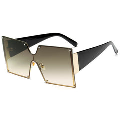 Bold Oversized Square Sunglasses - Gradient Lenses