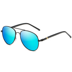 Timeless Metal Aviator Sunglasses with Mirrored Lenses