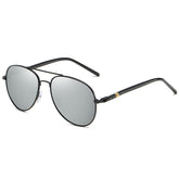Timeless Metal Aviator Sunglasses with Mirrored Lenses