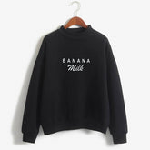Banana Milk Graphic Crewneck Sweatshirt