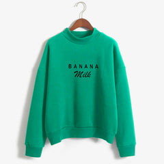 Banana Milk Graphic Crewneck Sweatshirt
