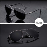 Fashion Aviator Sunglasses - Sleek Metal with Decorative Accents