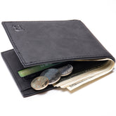 Fashion Wallet - Vintage Leather Bifold Wallet with Pocket