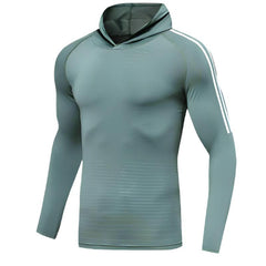 T-shirt With Hood - Long Sleeve Striped T-Shirt with Hood