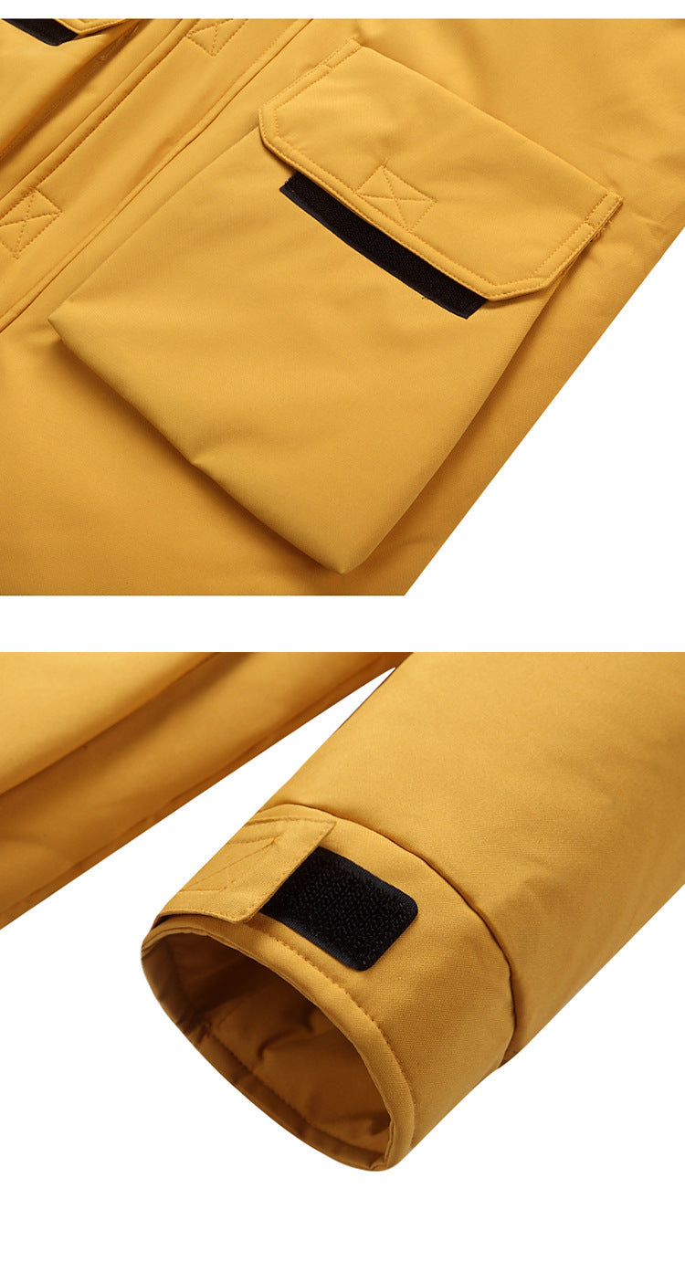 Men's Long Hooded Puffer Jacket - Warm & Stylish