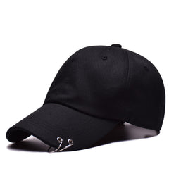 Adjustable Baseball Cap with Double-Ring Detail